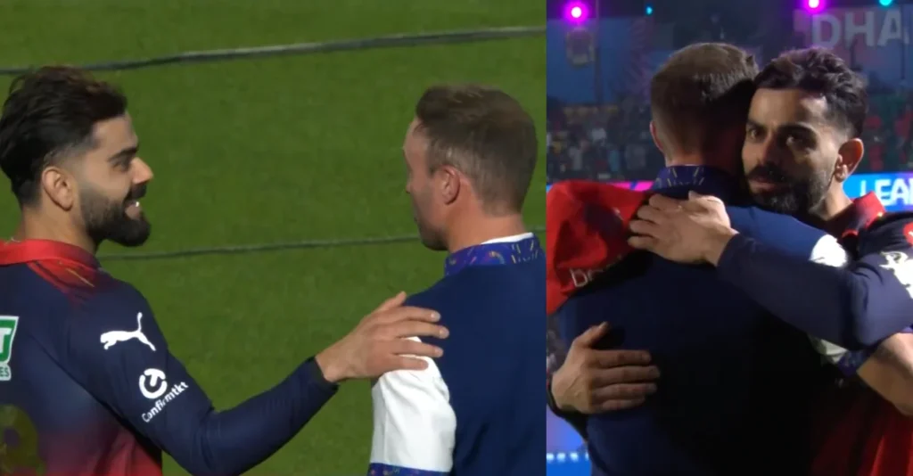 IPL 2026 [WATCH]: Virat Kohli and AB de Villiers share emotional moment after RCB’s dominant win over GT in Qualifier 1