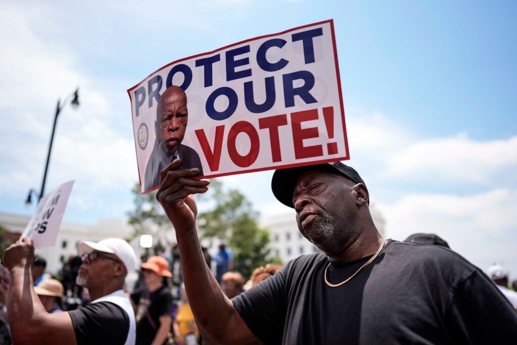 In the birthplace of Civil Rights Movement, groups rally to defend Black political representation In the birthplace of Civil Rights Movement, groups rally to defend Black political representation