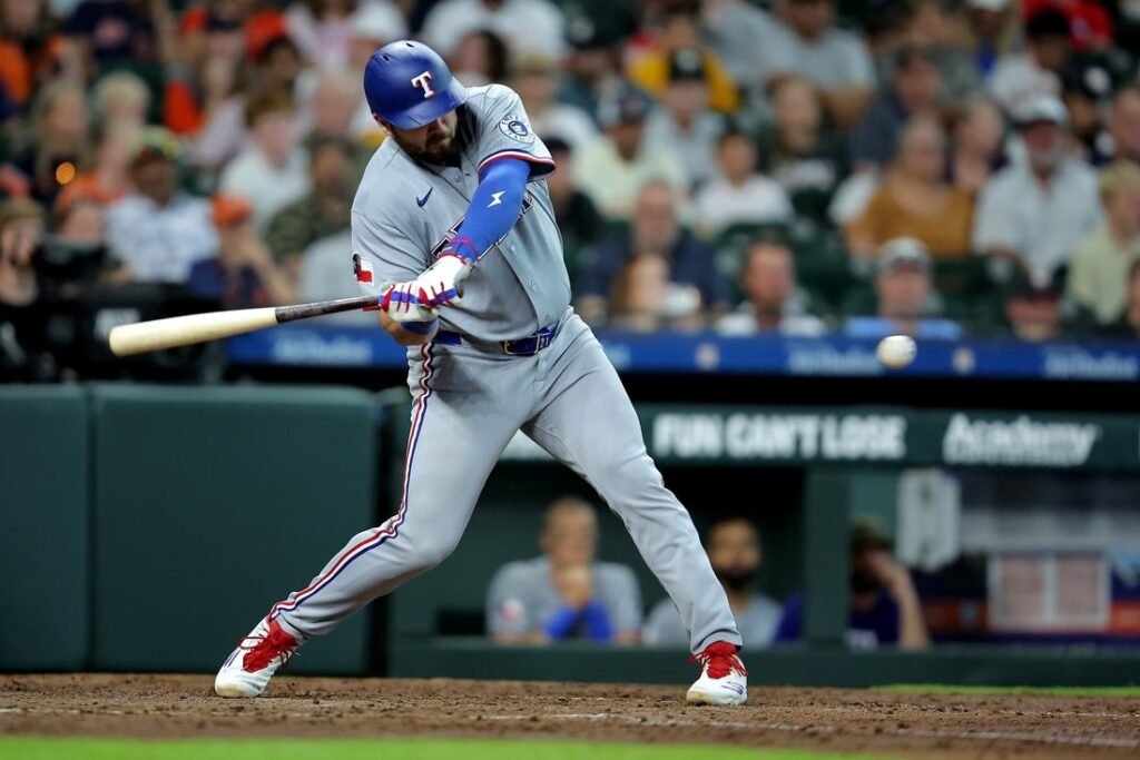 Jake Burger stars as Rangers salvage win vs. Astros Jake Burger stars as Rangers salvage win vs. Astros