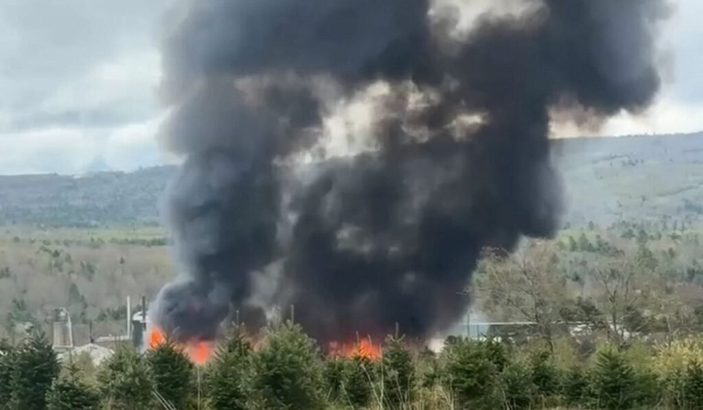Maine lumber mill explosion injures at least 11 as firefighters respond to roaring blaze