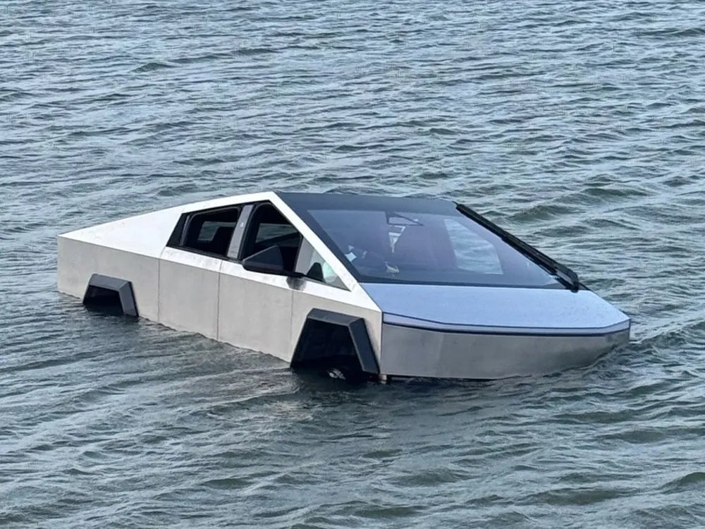 Man charged after driving Cybertruck into lake to test 'Wade Mode' Man charged after driving Cybertruck into lake to test 'Wade Mode'