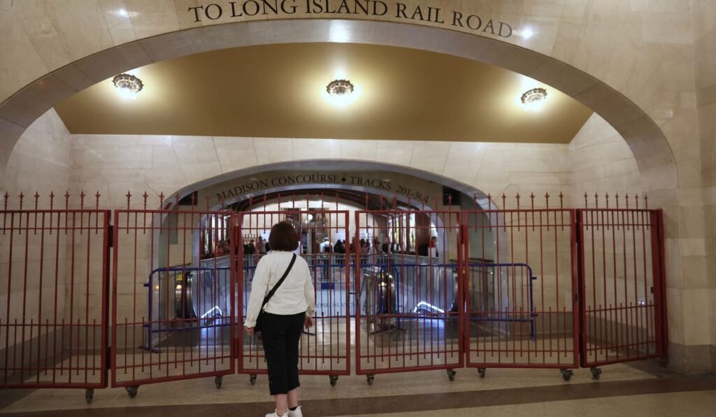 North America’s largest commuter rail system remains shut a second day as Monday rush hour looms