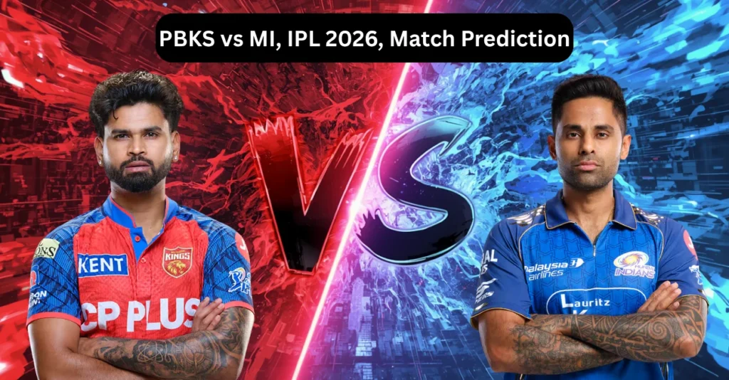 PBKS vs MI, IPL 2026, Match Prediction: Who will win today’s game between Punjab Kings and Mumbai Indians?