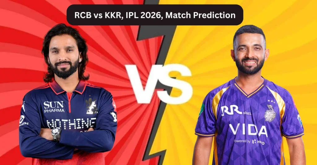 RCB vs KKR, IPL 2026, Match Prediction: Who will win today’s game between Royal Challengers Bengaluru and Kolkata Knight Riders?