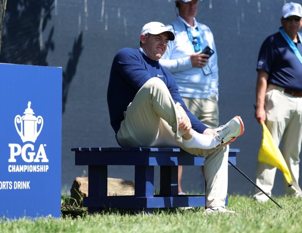 Rory McIlroy cuts PGA Championship practice round short due to blister