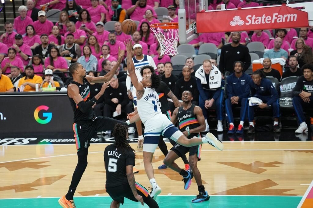 Spurs stare down 1-0 deficit, confident Timberwolves in Game 2