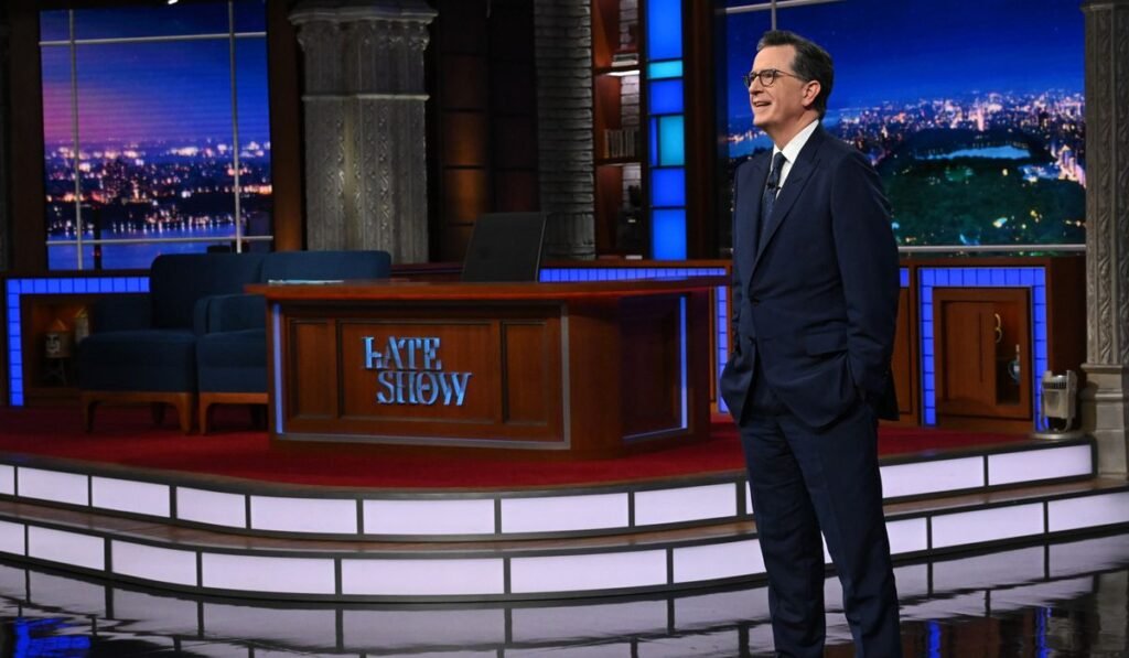 Stephen Colbert is back on TV on community access in Michigan along with rocker Jack White