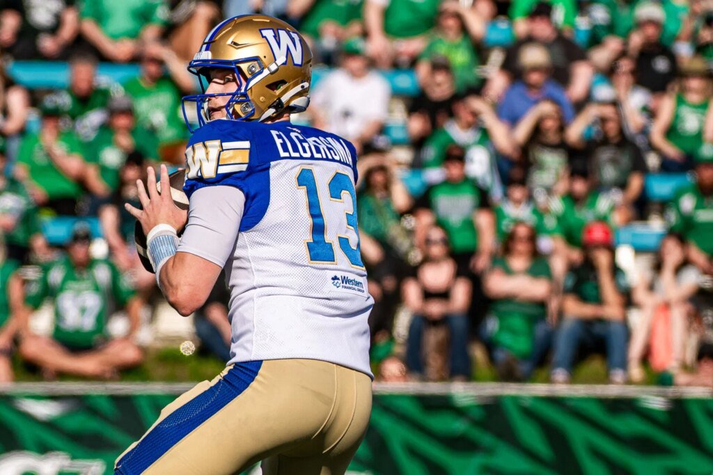Taylor Elgersma hit-and-miss in Winnipeg Blue Bombers preseason loss to Roughriders (& eight other thoughts)