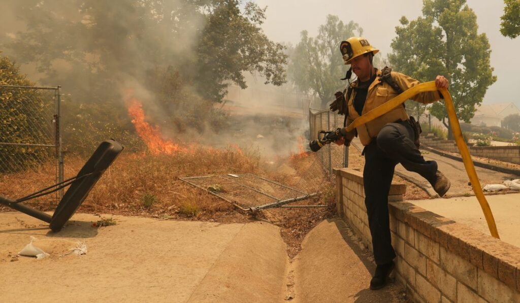 Thousands ordered to evacuate as Southern California wildfire threatens homes