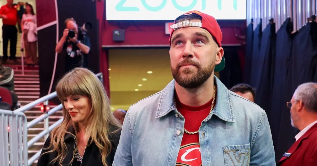 Travis Kelce Defends Beer Chug at Cavs Game With Taylor Swift