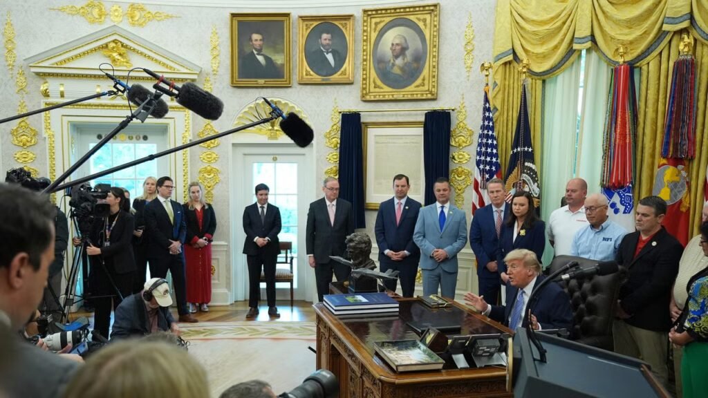 Trump cancels AI executive order over concerns of slowing U.S. tech innovation Trump cancels AI executive order over concerns of slowing U.S. tech innovation