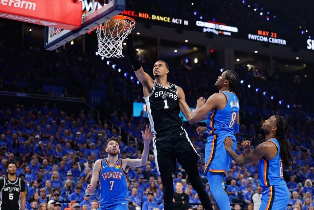 Victor Wembanyama's 41-24 effort powers Spurs past Thunder in 2 OTs