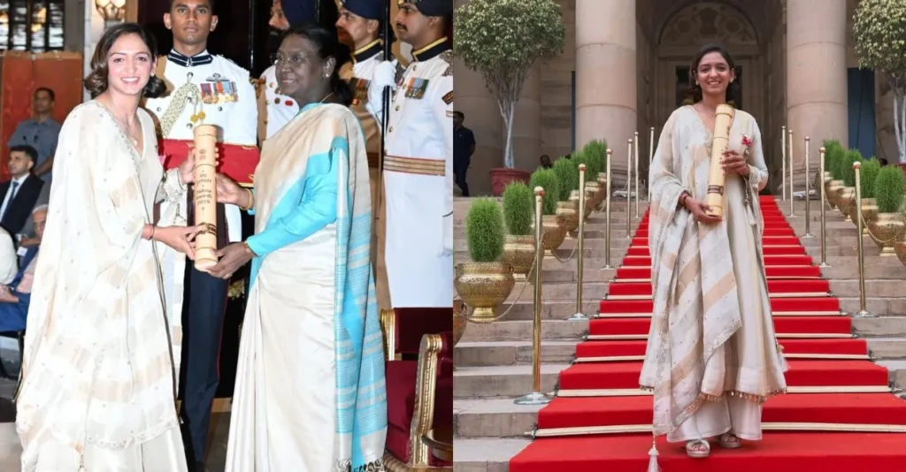 WATCH: India Women’s captain Harmanpreet Kaur receives prestigious Padma Shri from President Droupadi Murmu WATCH: India Women’s captain Harmanpreet Kaur receives prestigious Padma Shri from President Droupadi Murmu