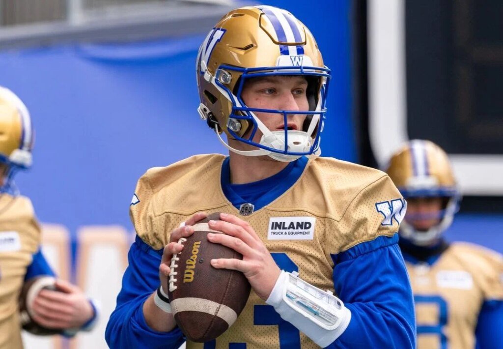 Winnipeg Blue Bombers’ Taylor Elgersma staying grounded as pivotal CFL preseason debut inches closer Winnipeg Blue Bombers' Taylor Elgersma staying grounded as pivotal CFL preseason debut inches closer