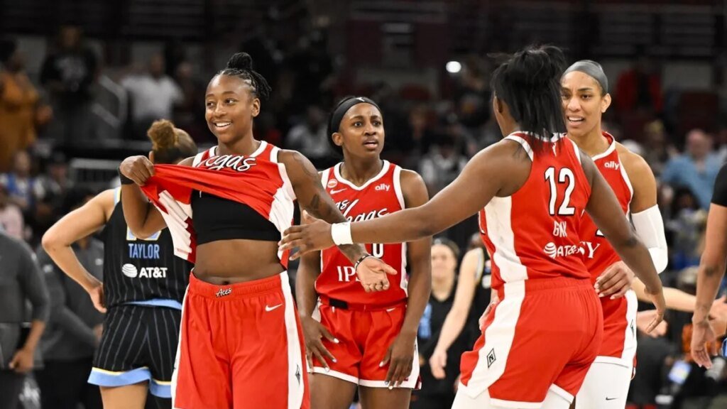 A'ja Wilson shakes of injury scare to lead Aces over Sky