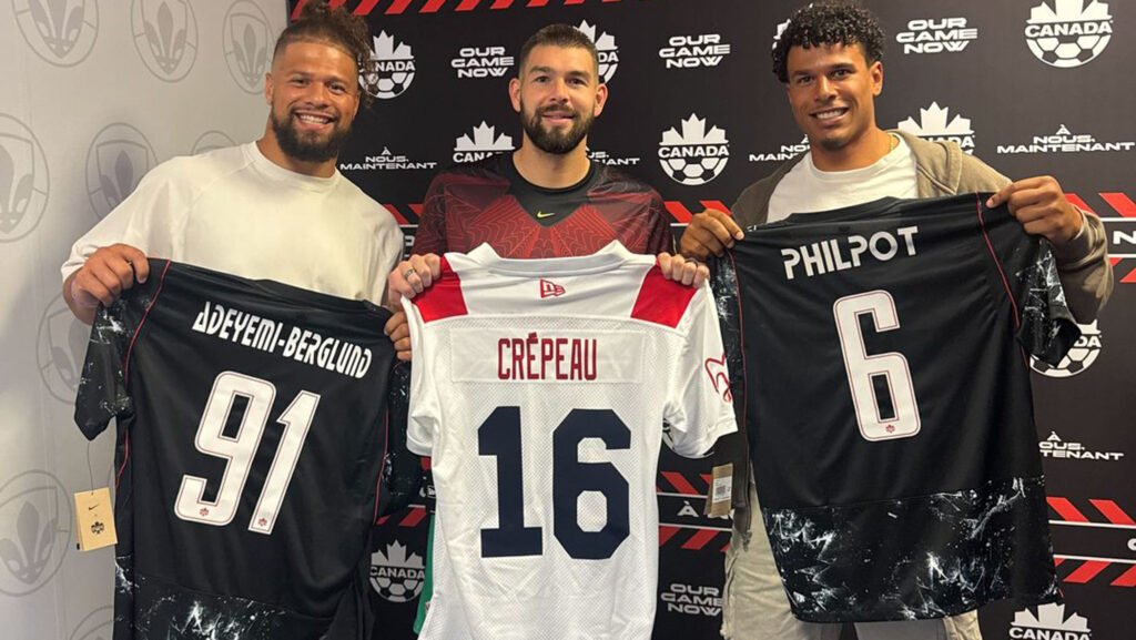 Alouettes duo shows support for Canada Soccer ahead of FIFA World Cup
