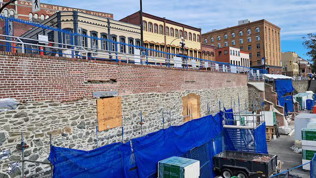 Artifacts of Victoria’s past discovered by crews in sealed compartment beneath street Artifacts of Victoria's past discovered by crews in sealed compartment beneath street
