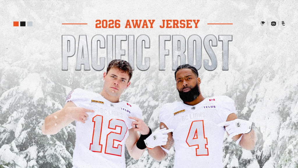 B.C. Lions unveil new 'pacific frost' away uniforms