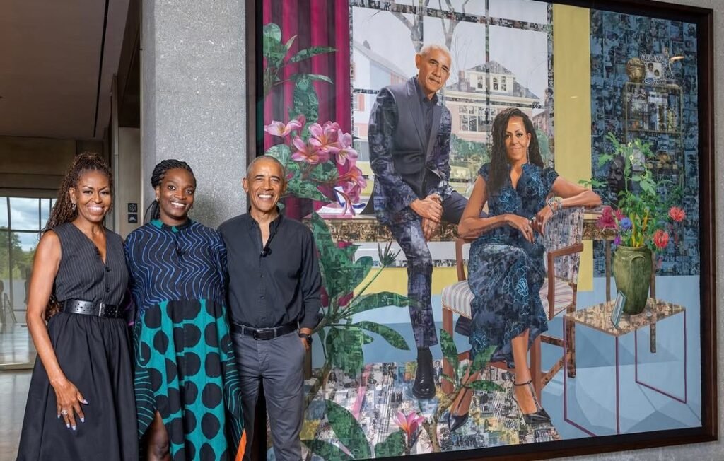 Barack Obama and Njiideka Akunyili Crosby Unveil Their First Joint Portrait