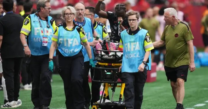 Canadian FIFA player Koné given ‘green whistle’ after injury — what is it? Canadian FIFA player Koné given ‘green whistle’ after injury — what is it?