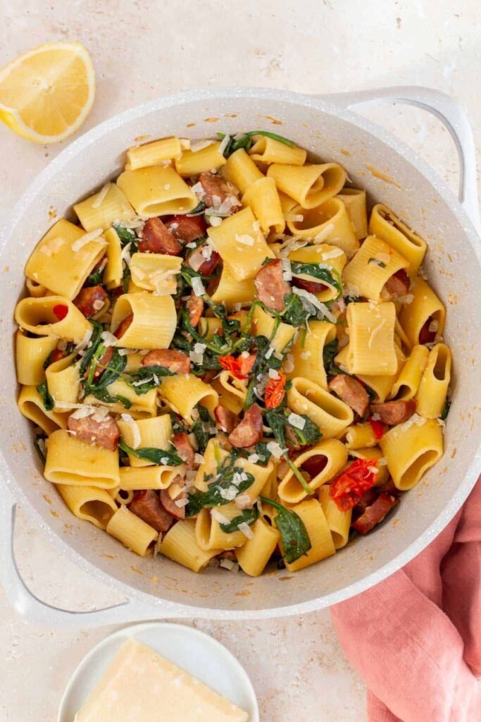 Chorizo and Spinach Pasta - Carmy