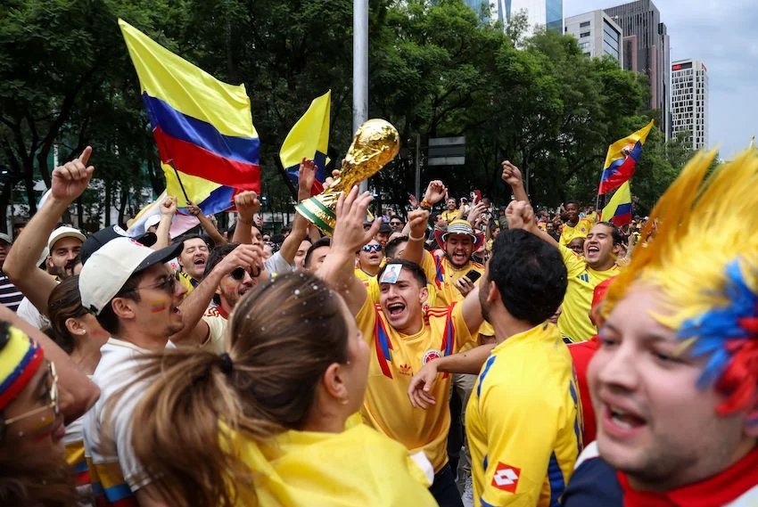 Colombian fans make their jovial presence felt in Mexico City Colombian fans make their jovial presence felt in Mexico City