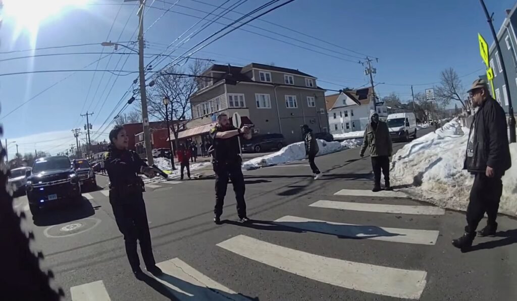 Connecticut police officer hugs supporters, appears in court in fatal shooting of Black man
