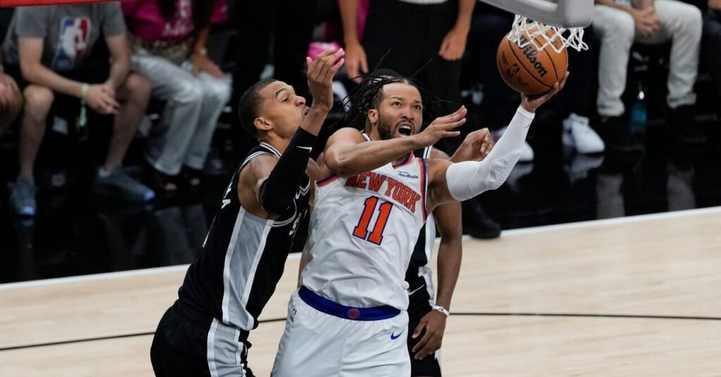 Cool Knicks build towards fourth quarter surge as Brunson overshadows Wembanyama to hand New York Game One win