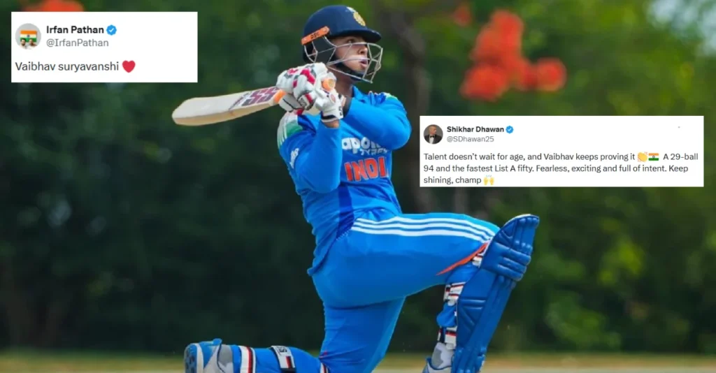 Fans erupt as Vaibhav Suryavanshi smashes fastest List A fifty to power India A to tri-series title Fans erupt as Vaibhav Suryavanshi smashes fastest List A fifty to power India A to tri-series title