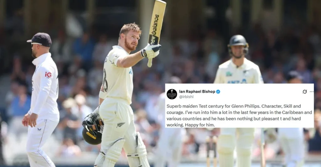 Fans go wild as Glenn Phillips hits maiden century on Day 2 of the Oval Test – ENG vs NZ Fans go wild as Glenn Phillips hits maiden century on Day 2 of the Oval Test – ENG vs NZ