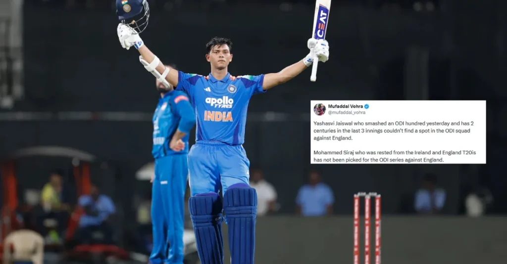 Fans react as Yashasvi Jaiswal misses out on India’s ODI squad for England series Fans react as Yashasvi Jaiswal misses out on India’s ODI squad for England series