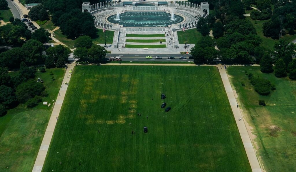 Feds investigating ‘8647’ markings on the grass of the National Mall Feds investigating ‘8647’ markings on the grass of the National Mall