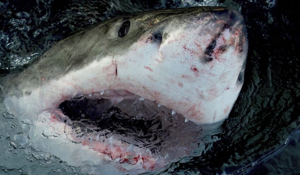 Fisherman reels in white shark off Massachusetts, then snags the hook from its toothy mouth Fisherman reels in white shark off Massachusetts, then snags the hook from its toothy mouth