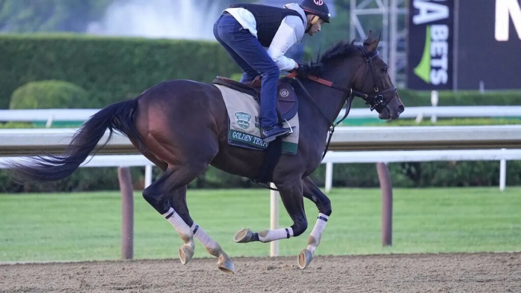 Golden Tempo takes 158th Belmont Stakes, winning first, third legs of Triple Crown