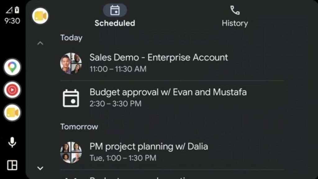 Google Meet llega finalmente a Android Auto para participar de forma segura en videollamadas desde el coche