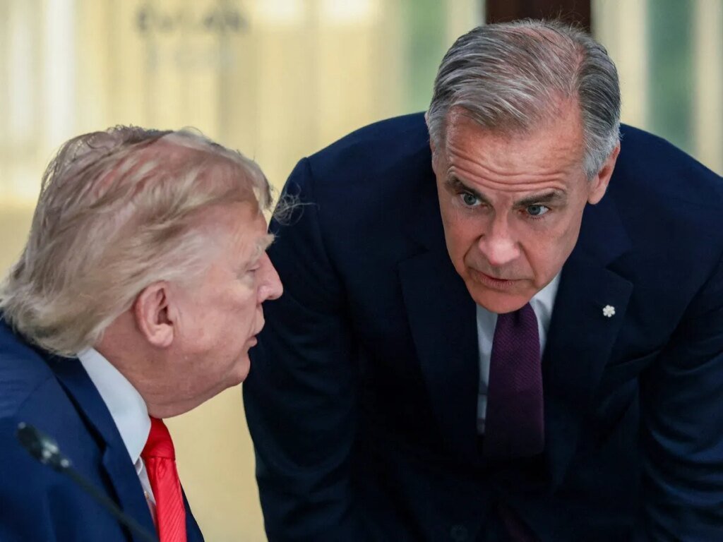 Hot mic at G7 summit catches Carney defending Chinese EV deal to Trump