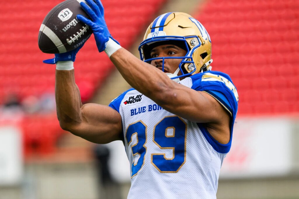 Jaylen Smith returns for Winnipeg Blue Bombers against Elks
