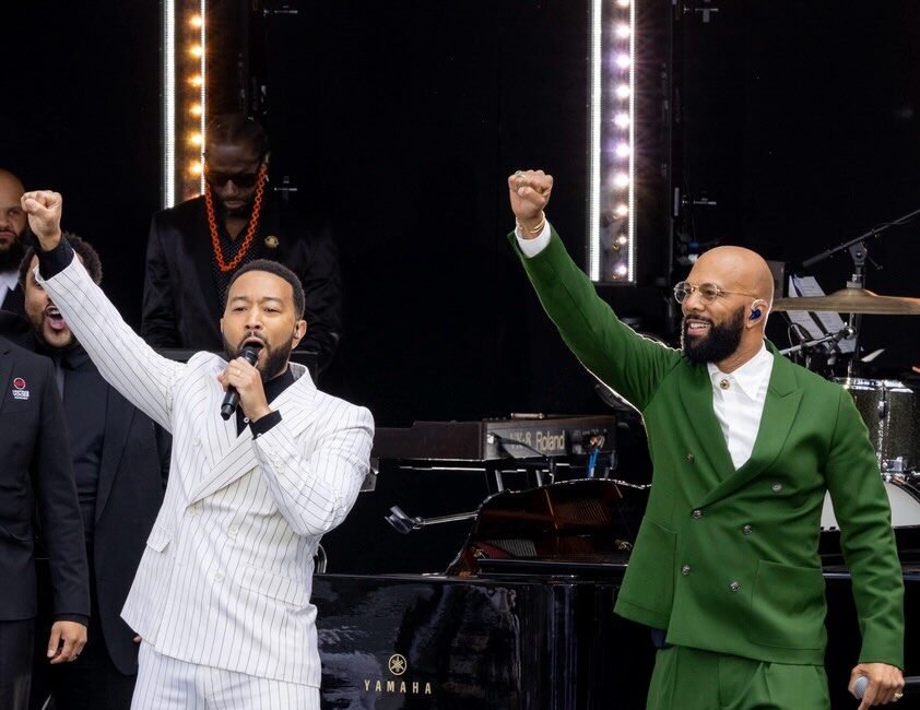 John Legend and Common Celebrate the Obama Presidential Center Opening in Chicago John Legend and Common Celebrate the Obama Presidential Center Opening in Chicago