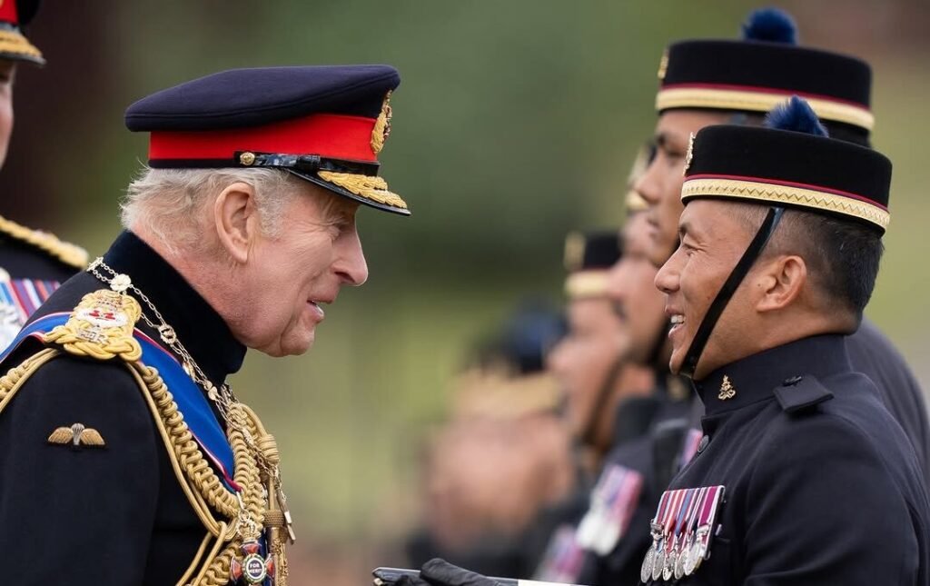 King Charles III Attends Formation Parade for the British Army’s First Gurkha Artillery Unit