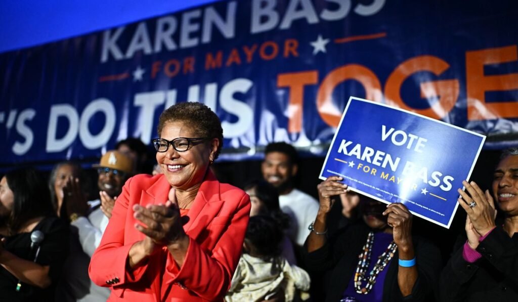 Los Angeles Mayor Karen Bass advances to November runoff as she seeks second term