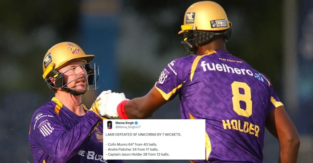 MLC 2026: Fans erupt as Colin Munro and Jason Holder power LA Knight Riders to thrilling win over San Francisco Unicorns