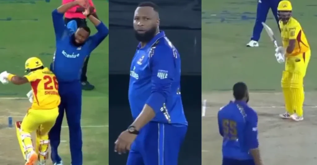 MLC 2026 [WATCH]: Kieron Pollard engages in heated exchange with Shubham Ranjane during MINY vs TSK clash
