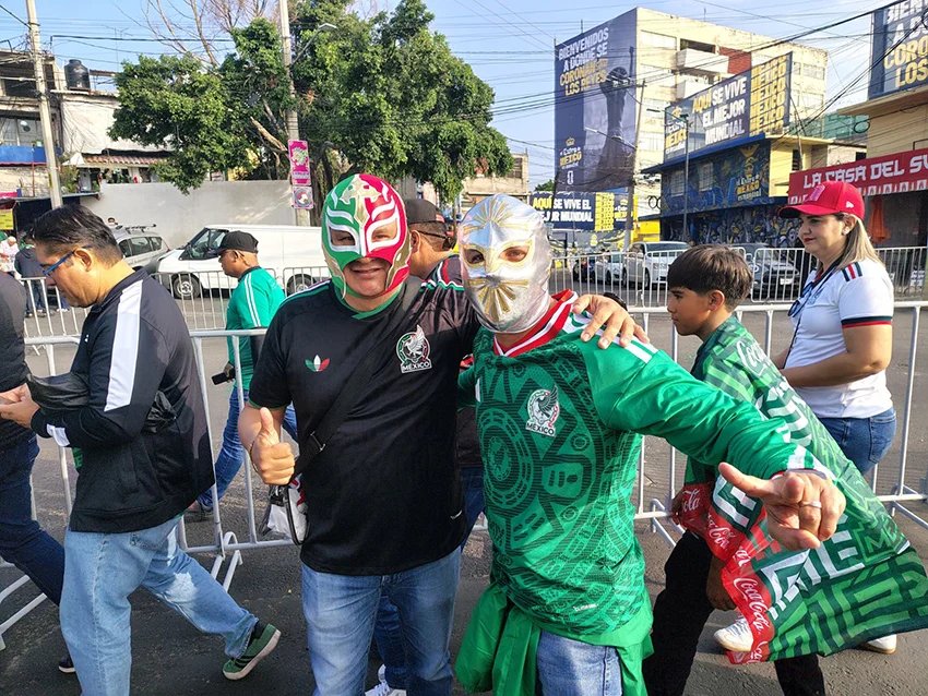 Mexican fans arrive at Mexico City Stadium Mexican fans arrive at Mexico City Stadium