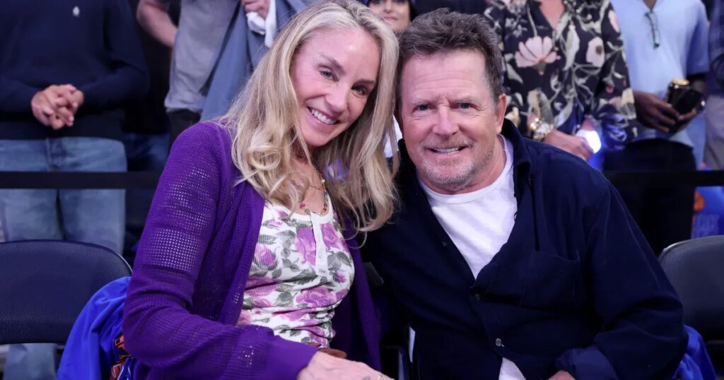 Michael J. Fox, Tracy Pollan Attend Game 4 of NBA Finals Michael J. Fox, Tracy Pollan Attend Game 4 of NBA Finals