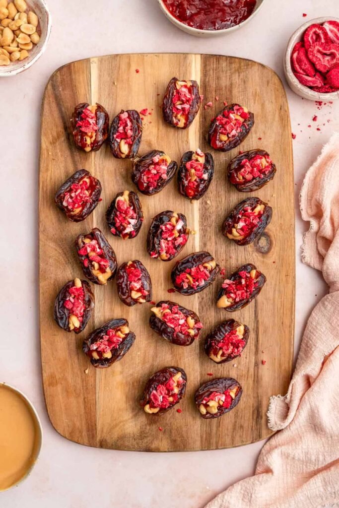 Peanut Butter and Jelly Stuffed Dates - Carmy
