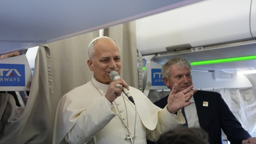 Pope Leo says war with Iran is not a ‘just war’ : NPR Pope Leo says war with Iran is not a 'just war' : NPR