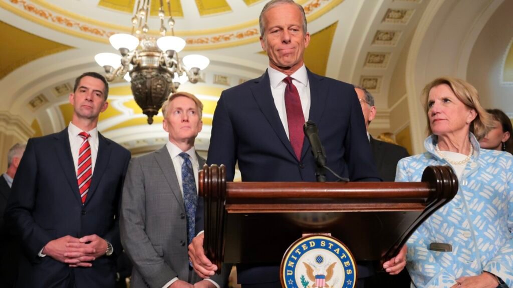 Senate Republicans start debate on ICE funding package : NPR