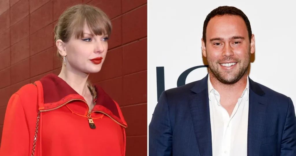 Taylor Swift, Scooter Braun Nearly Cross Paths at NBA Finals