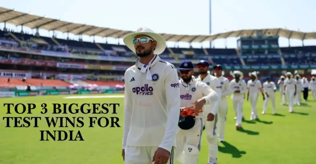 Top 3 biggest wins for Team India in Test cricket Top 3 biggest wins for Team India in Test cricket
