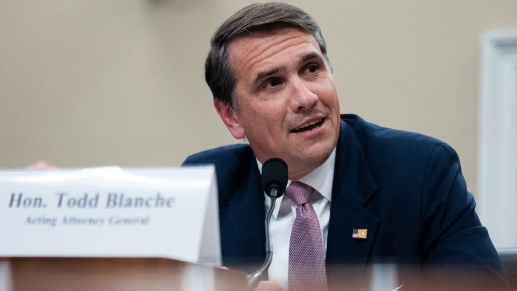 Trump says he will nominate Todd Blanche as attorney general : NPR